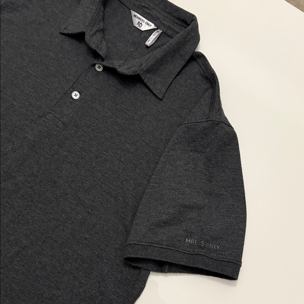 Members Only Charcoal Polo Shirt for Men Sz XL New without label - Picture 7 of 10
